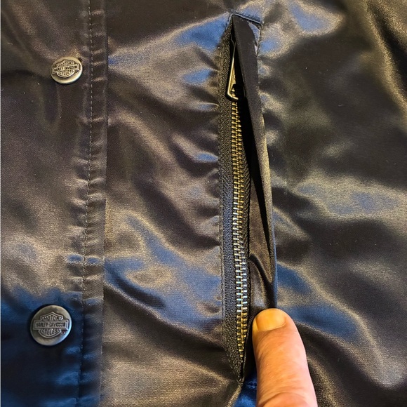 Woman’s Harley Davidson Black Bomber Jacket Size 3X - Picture 7 of 16